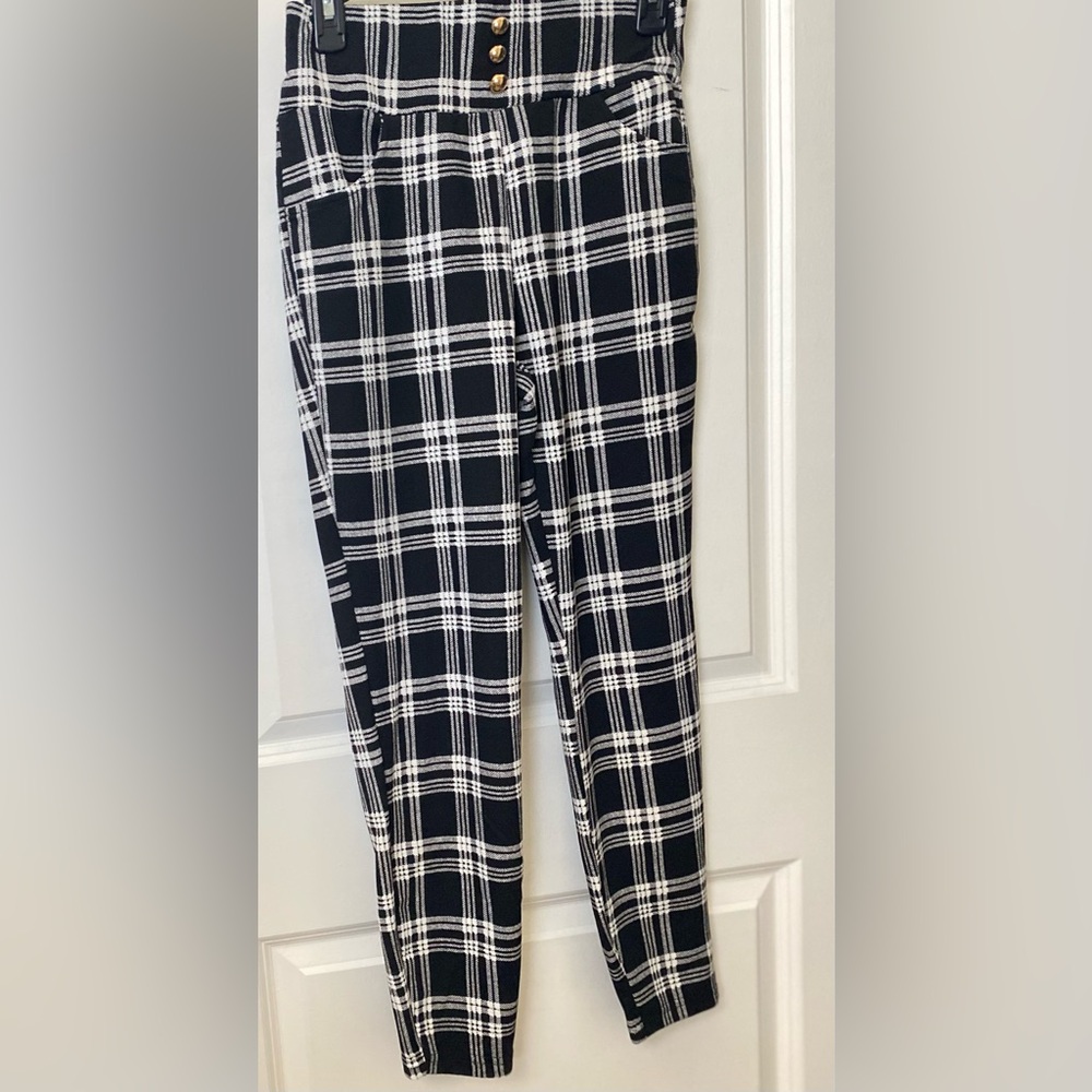 Black & White Plaid Pants